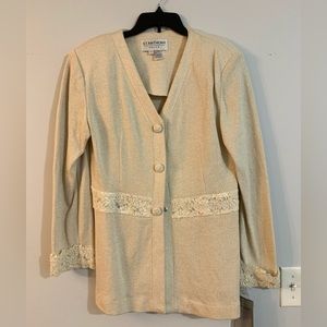 St Anthony gold metallic blazer 14 large formal vintage